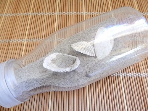 DIY Kids Rattle with Sand and Shells