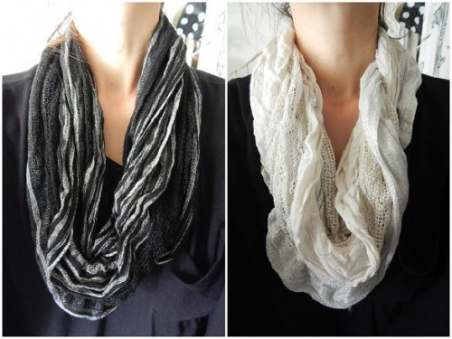 Making Snood from old clothes4-2