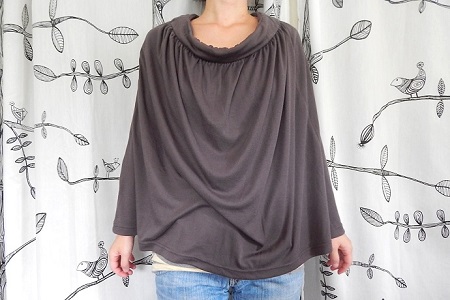 DIY Poncho Brown5
