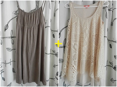 DIY Poncho Khaki Before