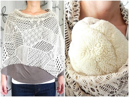DIY Poncho Khaki9