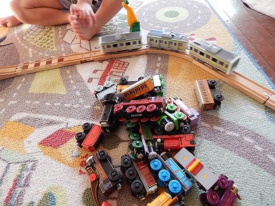 Plarail With IKEA BRIO Wooden Rails11