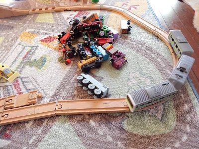 Plarail With IKEA BRIO Wooden Rails12