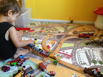 Plarail With IKEA BRIO Wooden Rails3